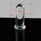 Большой анальный фаллоимитатор цилиндрической формы, стекло, 15х5см photo 1