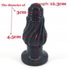 Черный анальный фаллоимитатор на присоске, 12,3 х 4,5 см photo 1