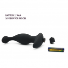 Анальный вибратор из силикона, цвет черный photo 4