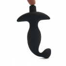 Анальный вибратор из силикона, цвет черный photo 5