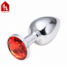 Анальная пробка Davidsource Jeweled Metal Silver, 74х30 мм photo 2