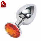 Анальная пробка Davidsource Jeweled Metal Silver, 74х30 мм photo 1