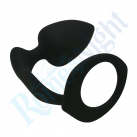 Анальная пробка Lovetoy Combo Cockring из силикона с эрекционным кольцом photo 4