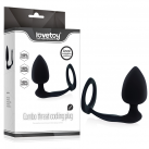 Анальная пробка Lovetoy Combo Cockring из силикона с эрекционным кольцом photo 2