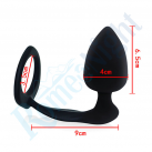 Анальная пробка Lovetoy Combo Cockring из силикона с эрекционным кольцом photo 3