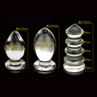 Набор анальных пробок стеклянных photo 2