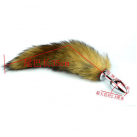 Металлическая анальная пробка с хвостом, 75 х 28 мм photo 4