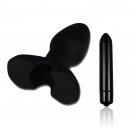 Анальная пробка "Ракета" из силикона с вибрацией photo 4
