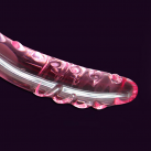 Стеклянная анальная игрушка с рельефной поверхностью photo 4