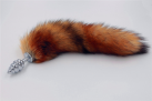 Анальная пробка. С лисьим хвостом. Металл. photo 1