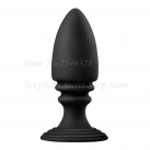 Черная силиконовая анальная пробка photo 2