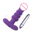 Анальная пробка с шариками и 10 режимами вибрации photo 6