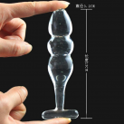 Стеклянный анальный фаллоимитатор, прозрачный photo 3