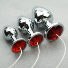 Анальная пробка. Нержавеющая сталь. Длина - 8,5 см. Для подсоединения к электростимулятору.  photo 1