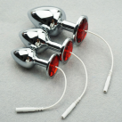 Анальная пробка. Нержавеющая сталь. Длина - 8,5 см. Для подсоединения к электростимулятору.  photo 3