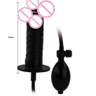 Надувний фалоімітатор, колір чорний photo 1