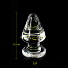 Анальная пробка. Расширитель. Стекло. Длина - 10,2 см. photo 1