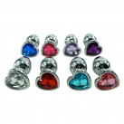 Анальная пробка в форме сердца, металлическая, 162 г, 41*94 мм  photo 4