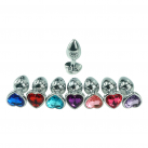 Анальная пробка в форме сердца, металлическая, 162 г, 41*94 мм  photo 1