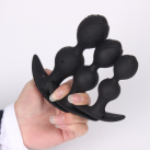 Анальная пробка из мягкого силикона, цвет черный photo 3