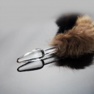 Анальная пробка из стекла, с хвостом Fox Butt  photo 3