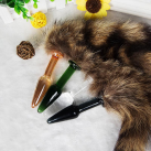 Анальная пробка из стекла, с хвостом Fox Butt  photo 2