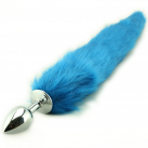 Анальная пробка 70*28 мм с разноцветным хвостиком photo 4