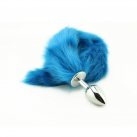 Анальная пробка 70*28 мм с разноцветным хвостиком photo 1