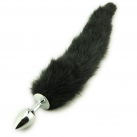 Анальная пробка 70*28 мм с разноцветным хвостиком photo 5