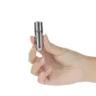 Віброкуля PowerBullet First-Class Bullet 2.5″ with Key Chain Pouch, Silver, 9 режимів вібрації photo 2