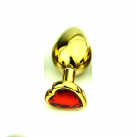 Анальная пробка из нержавеющей стали со стразом в форме сердца photo 4