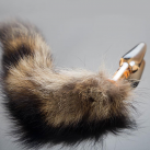 Стеклянная анальная пробка с хвостиком photo 1