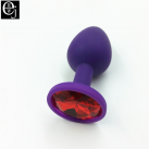 Силиконовая анальная пробка EJMW ELDJ109 со стразом, цвет фиолетовый photo 6