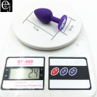 Силиконовая анальная пробка EJMW ELDJ109 со стразом, цвет фиолетовый photo 4