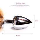 Металлическая анальная пробка с хвостом Butt Plug Brinquedos Sexuais  photo 6
