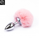 Анальная пробка из нержавеющей стали с хвостом кролика photo 4