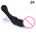 Силиконовый черный анальный фаллоимитатор H8-2-21, 1 шт.  photo 5