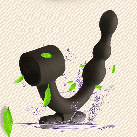 Черный силиконовый массажер простаты с вибрацией photo 6