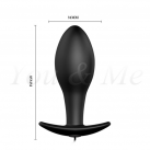 Большая силиконовая анальная пробка с 12 режимами вибрации Baile  photo 4