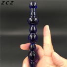 Синий анальный фаллоимитатор ZCZ WQ256 из стекла photo 1