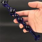 Синий анальный фаллоимитатор ZCZ WQ256 из стекла photo 2