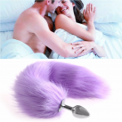 Металлическая анальная пробка, хвост 35 см photo 1