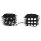 Наручники з шипами Art of Sex - Rose Spiked Leather Handcuffs, натуральна шкіра photo 2