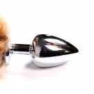 Металлическая анальная пробка Fox с хвостом photo 1