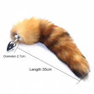 Металлическая анальная пробка Fox с хвостом photo 3