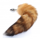 Металлическая анальная пробка Fox с хвостом photo 6