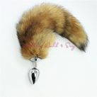 Анальная пробка "Лисий хвост" из нержавеющей стали, размер S/M/L photo 4