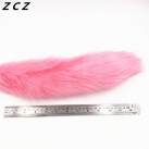 Металлическая анальная пробка ZCZ WA079b с розовым хвостом photo 1