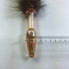 Стеклянная анальная пробка с хвостом photo 4