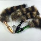 Стеклянная анальная пробка с хвостом photo 2